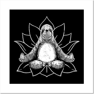 Zen Sloth Meditation Yoga by Tobe Fonseca Posters and Art